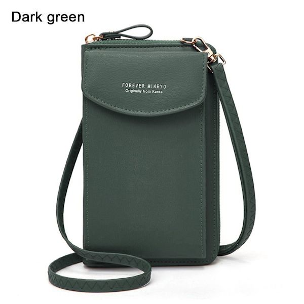 Axelremsväska Mobiltelefonväskor MÖRKGRÖN dark green
