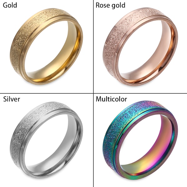 Blir mattfarge Ring Bånd Ring GULL 8 gold 8