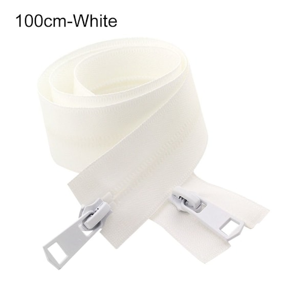 Osynlig dragkedja Double Slider Zip VIT 100CM White 100cm