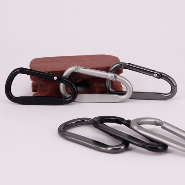 10st D Karbinhake Snap Clip SILVER Silver