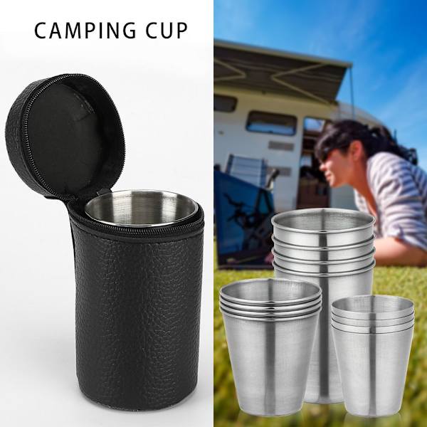 4 st Resekoppar Set Camping Cup Mugg L L