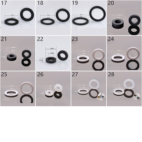 Pakninger flatpakning 10PCS20 20 10pcs20