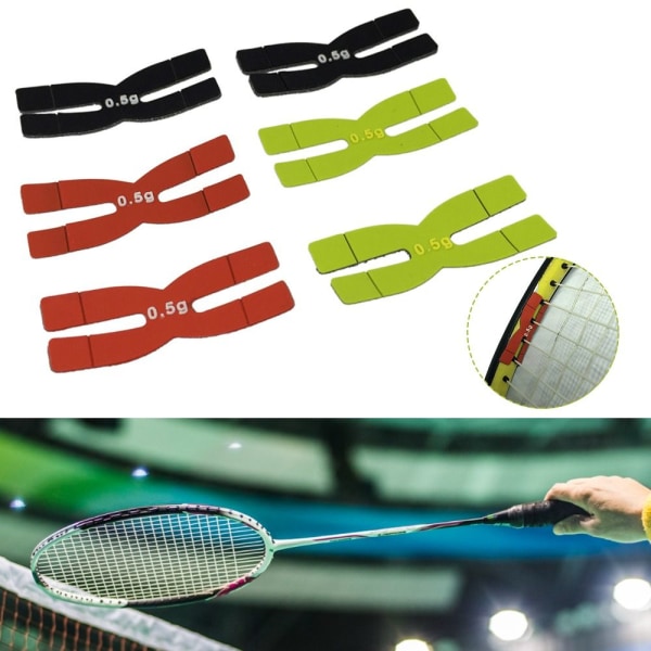 3ST Badmintonrackethuvud Silikonbalanserare GRÖN green