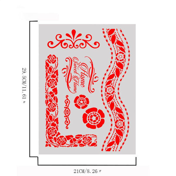 7-stiler for lagdeling av sjablonger Scrapbooking-pregemal 13 13