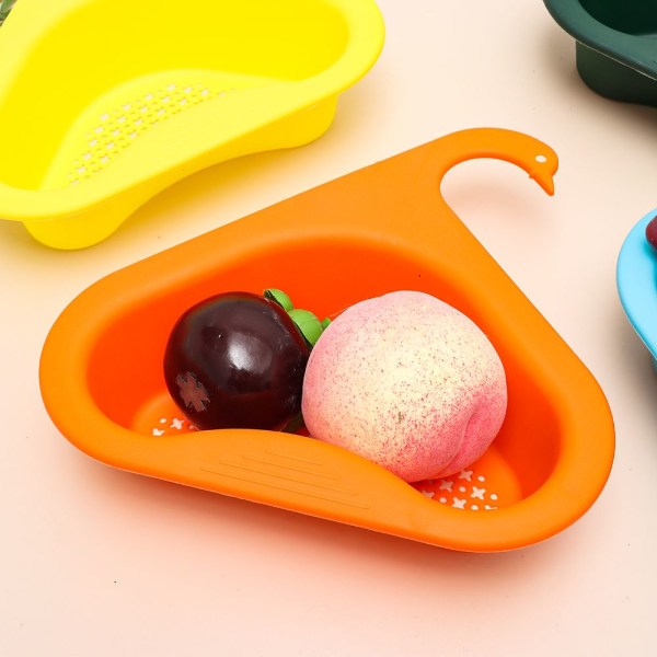 Swan Drain Basket Keittiön ylijäämäallassiivilä KELTAINEN yellow
