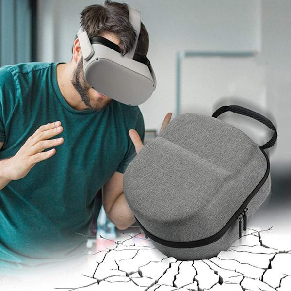 för Oculus Quest 2 Travel Carrying VR Headset Case GRÅ grey