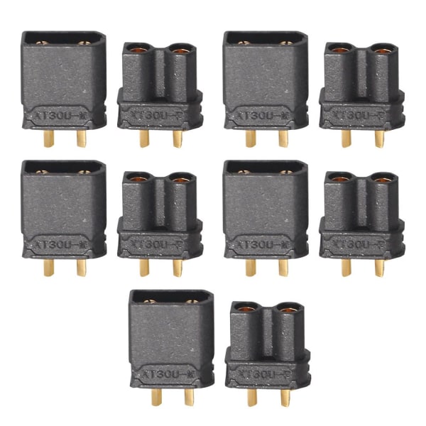 10 stk XT30U XT30 stik SORT 10 stk 10 stk black 10PCS-10PCS