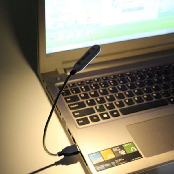 Læselys USB Lampe SORT HVID LYS black White light