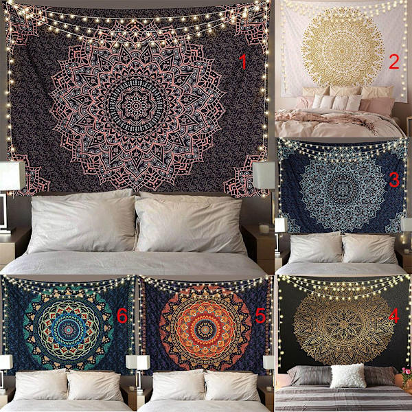 Mandala veggteppe veggoppheng 2 2 2