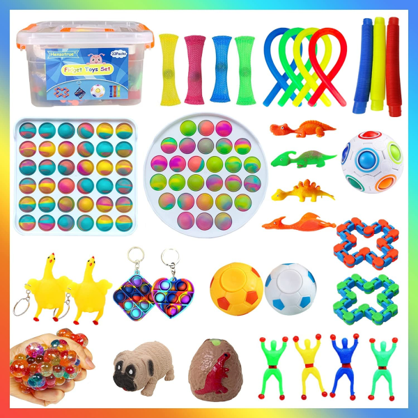 33-pack Fidget Toy Set pop it -sensorleksak för vuxna barn