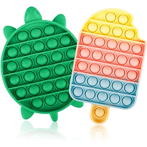 2-pack Pop It Fidget toys för barn och vuxna P