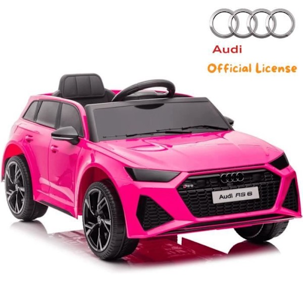 Elbil för barn Audi RS6 12V - Rosa - Unisex - Batteri - 4 hjul Rosa