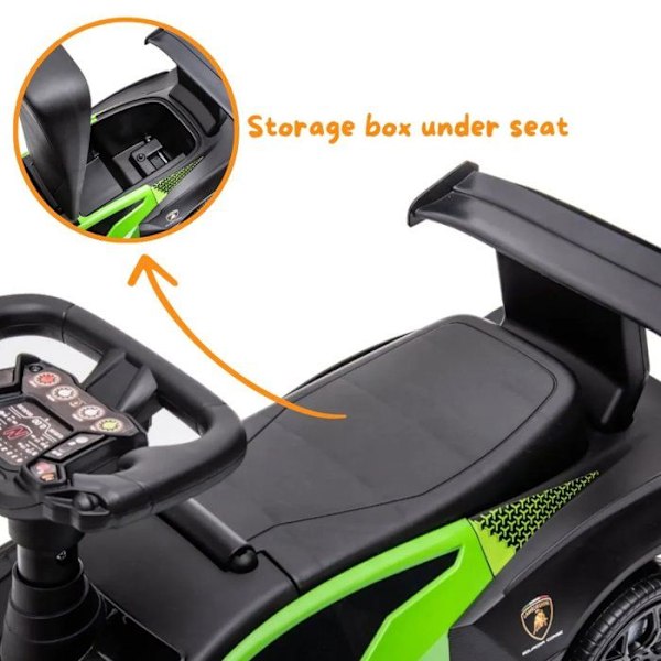 Barnbärande Lamborghini - för spädbarn - 1 till 3 år - Grön Grön