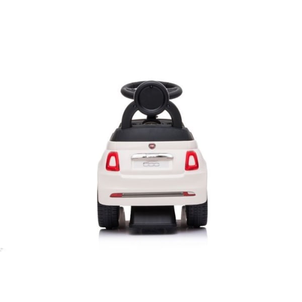 Fiat 500 Child Ride-On Car Vit - Ljus och musikeffekter - Förvaringsfack - Horn