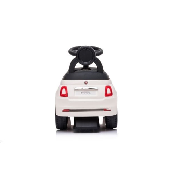 Fiat 500 Child Ride-On Car Vit - Ljus och musikeffekter - Förvaringsfack - Horn Vit