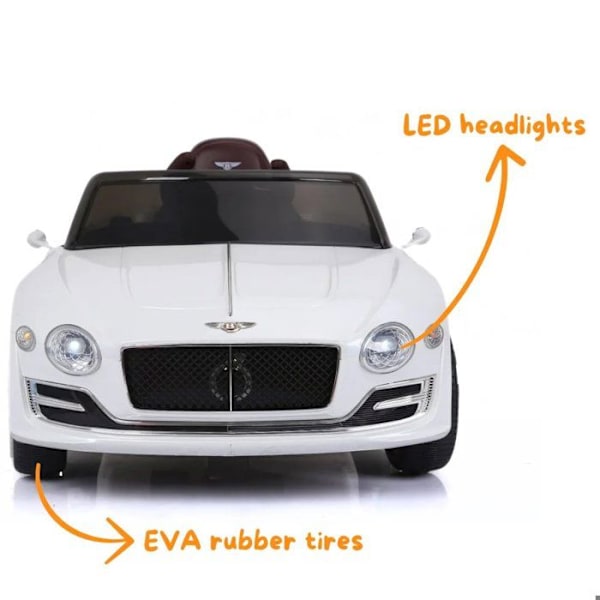 Barns Elektrisk Bil - Bentley EXP12 Speed - 12V - 1 till 5 år - Vit Vit