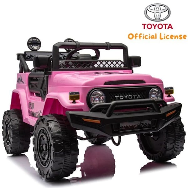 Barnbilsbatteri - Toyota FJ Cruiser - 12V - 1 till 6 år - Rosa Rosa