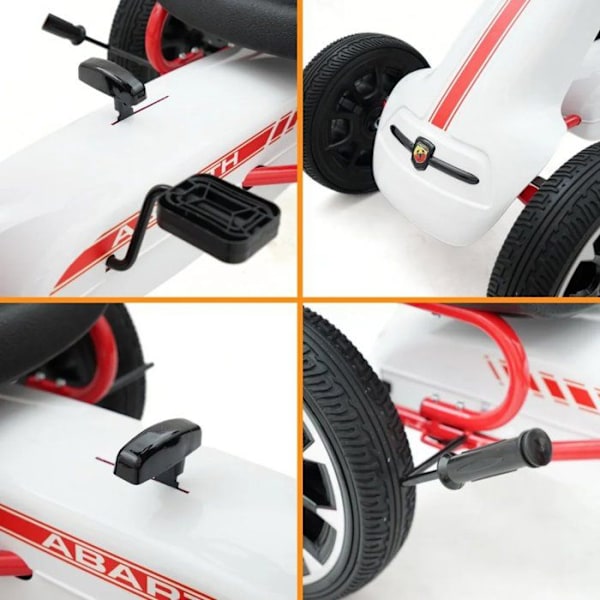 Go Kart med Pedal Abarth - för Barn - 3 till 7 år - EVA Hjul - Svart Svart
