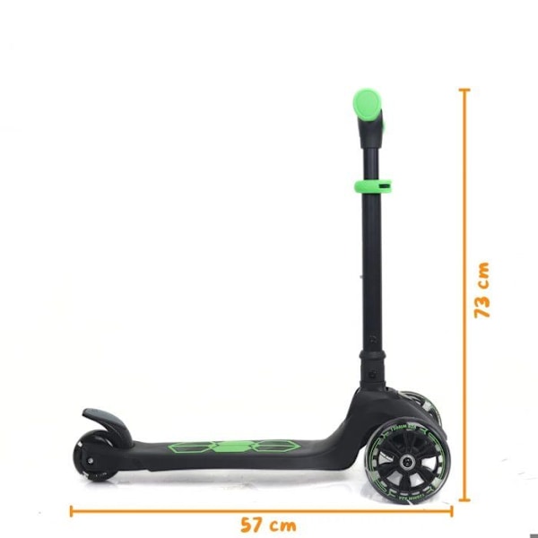 Fällbar Sparkcykel för Barn Lamborghini - 3 till 6 år - med 3 hjul - Svart Svart