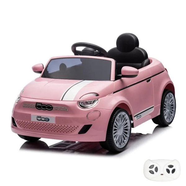 Elbil Barn Fiat 500e - 12V - 1 till 5 år - Rosa Rosa