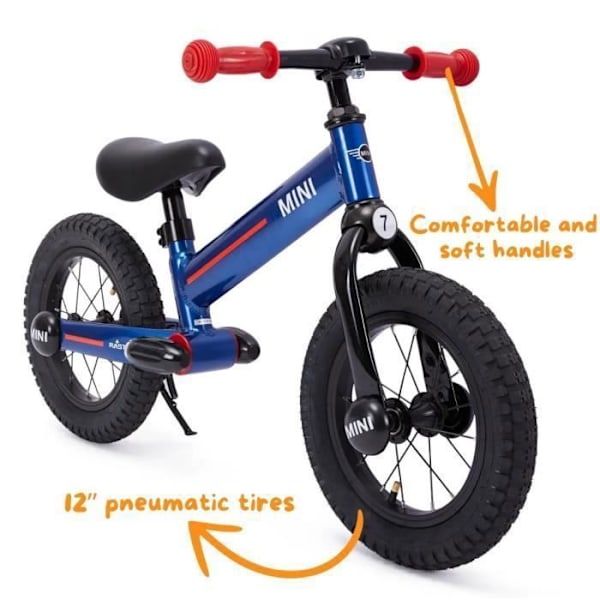 Draisienne Barn MINI - 3 till 6 år - Gummidäck 12" - Blå