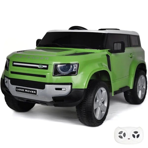 Barnens Elbil Land Rover Defender - 12V - 1 till 6 år - Grön Grön