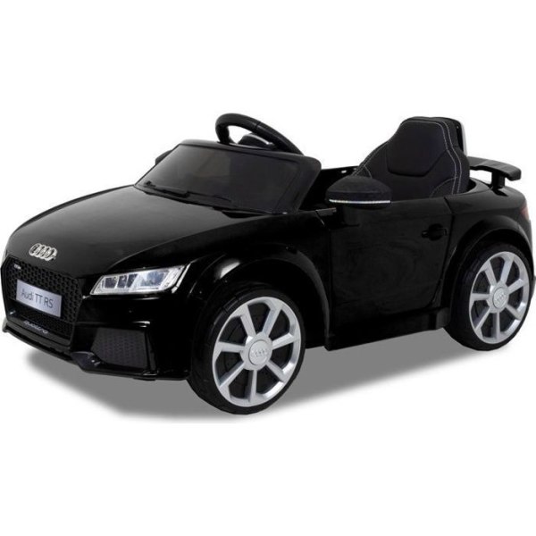 Audi TT RS Elbil för barn, 6 månader till 6 år, 12V Motor, LED-lampor, Med Fjärrkontroll, Mjukstart, Svart