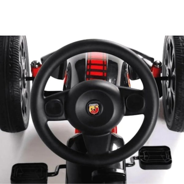 Go Kart med Pedal Abarth - för Barn - 3 till 7 år - EVA Hjul - Svart Svart