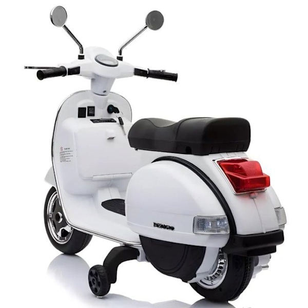 Elcykel för Barn - Vespa PX150 - 12V - 3 till 6 år - Vit Vit