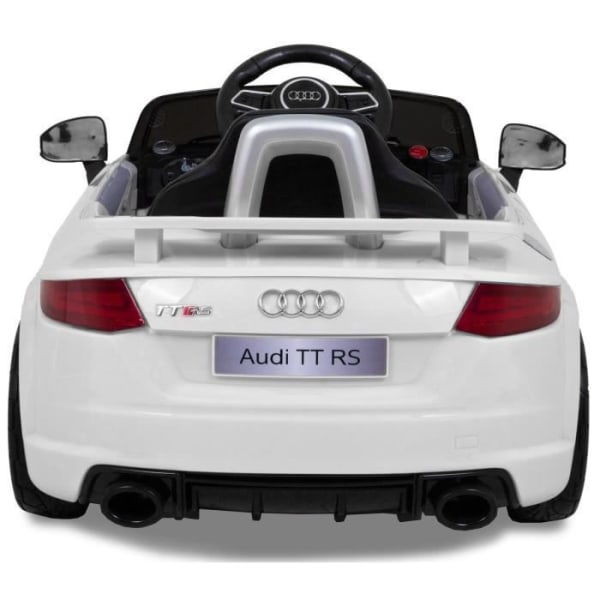 Elbil för barn Audi TT RS - 12V motor - Fjärrkontroll - LED-ljus - Vit Vit