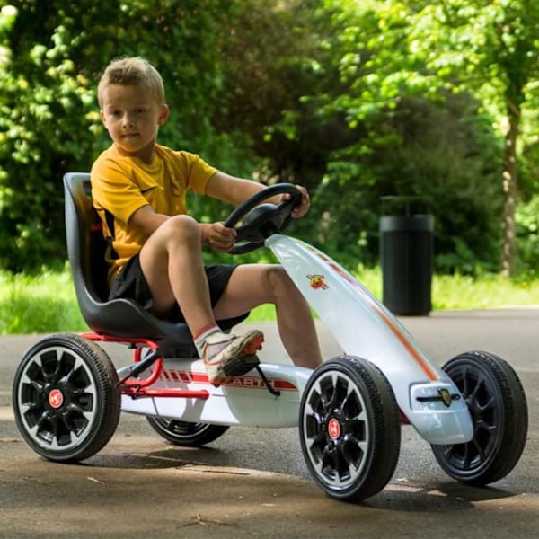 Go Kart med Pedal Abarth - för Barn - 3 till 7 år - EVA Hjul - Svart Svart