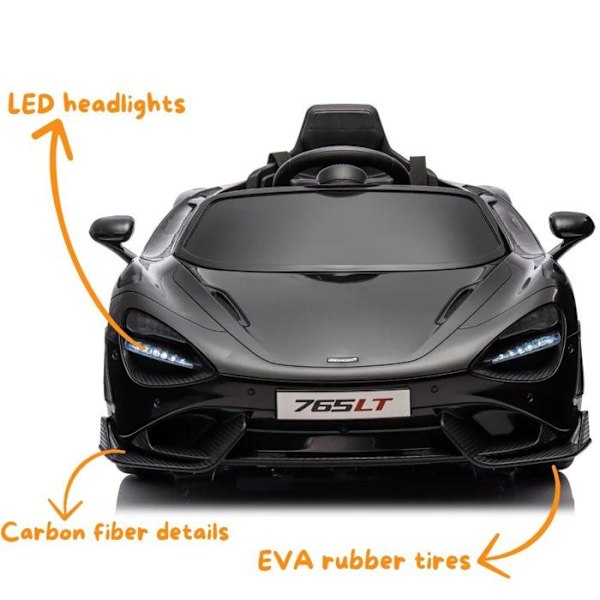 Barnens Elektriska Bil 12V - McLaren 765LT - 1 till 5 år - Svart