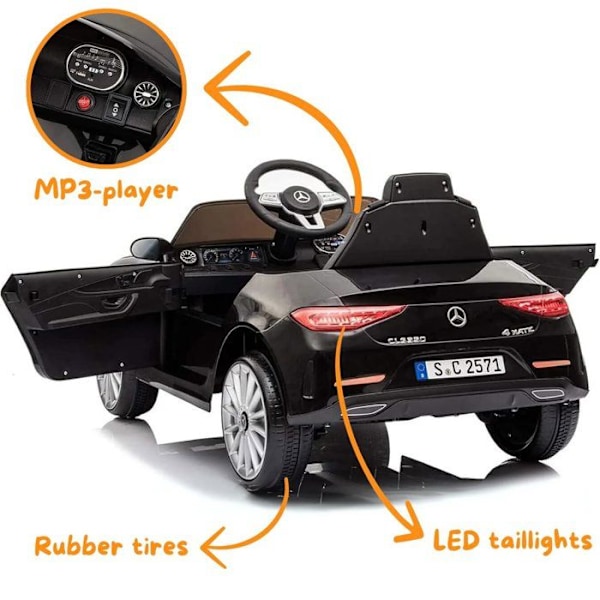 Barnbil Mercedes CLS350 - 12V Batteri - 1 till 5 år - Svart Svart