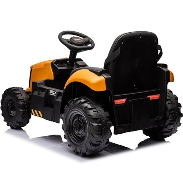 Elektrisk Traktor - JCB - 12V - 2 motorer - 5 km/h - 30 kg - 2 till 6 år Gul