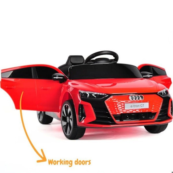 Audi e-Tron GT Elektrisk Bil för Barn 12V - Röd Röd
