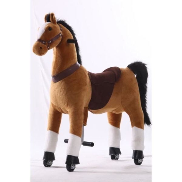 Kijana barnhjulshäst, brunhjulshäst, gungleksak som rör sig framåt med säte, i 4-9 år