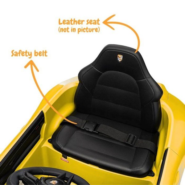 Barnbil Elektrisk 12V - RUF GT - 1 till 5 år - Gul Gul