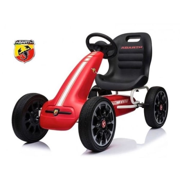 Fiat Abarth pedalkart - Röd - För barn - Racerbilslook