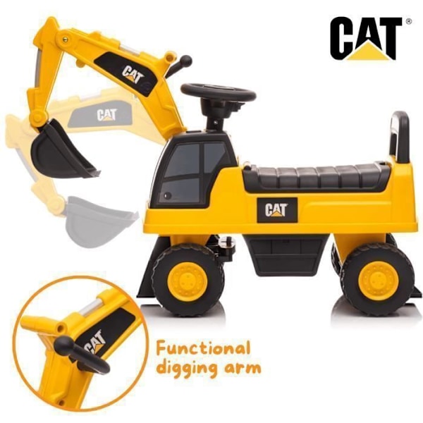 Barnvagn Barn - CAT Grävmaskin för Barn - 1 till 3 år - Gul Gul