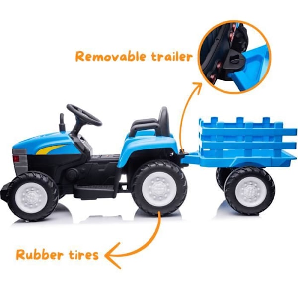 Pedaltraktor - BergHOFF - Blå - 24 månader och uppåt - Plast och metall - 120x60x70 cm Blå