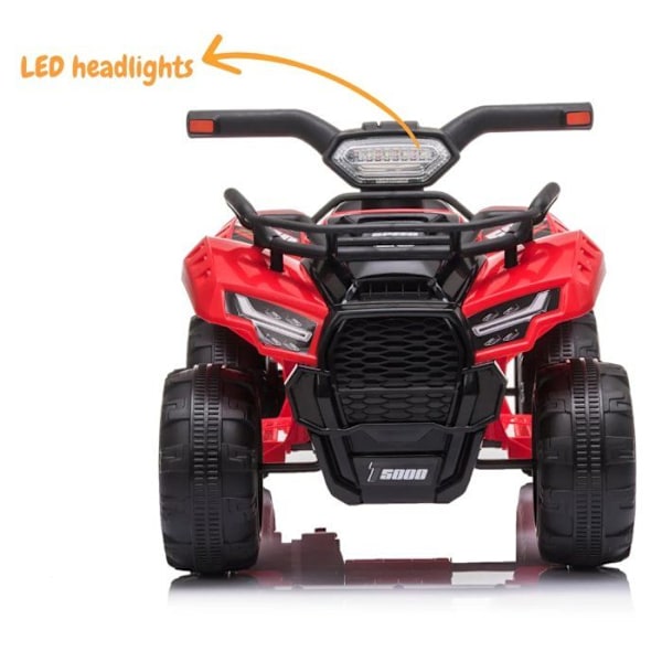 El-elektrisk fyrhjuling för barn - ATV 5000 - 1 till 3 år - Batteri 7.4V - Röd Röd