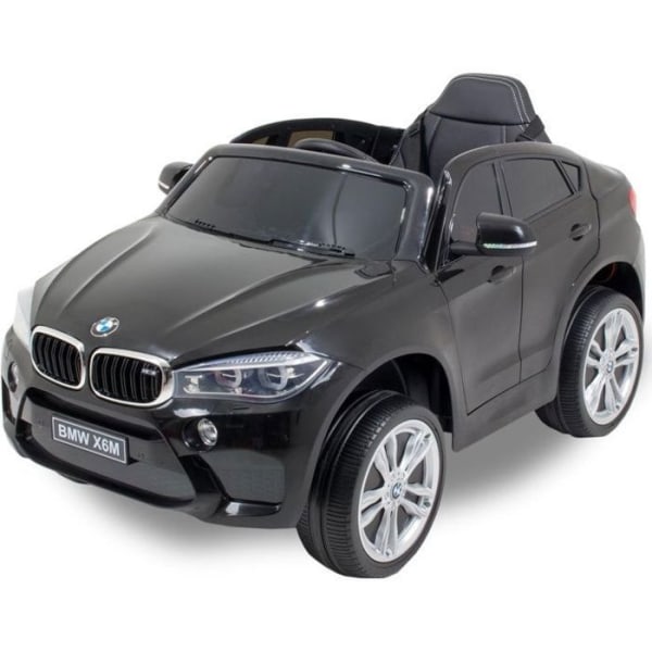 BMW X6 Elbil för barn, 6 månader till 6 år, 12V Motor, MP3, Läderstolar, Lampor, Med Fjärrkontroll, MP3, Svart