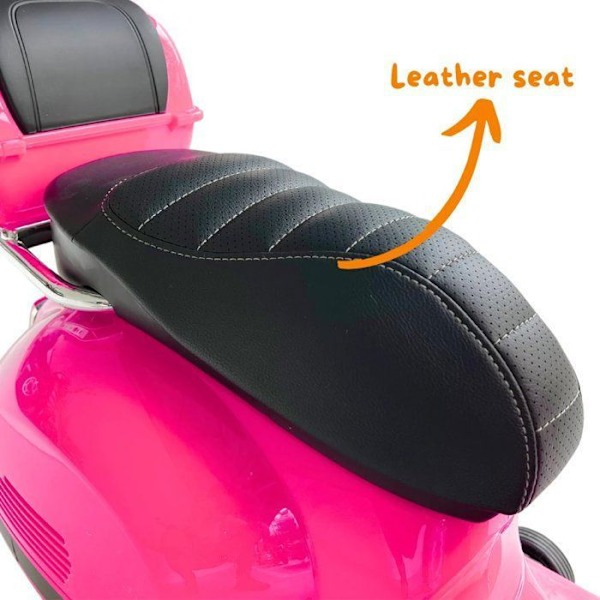 Vespa för Barn GT - Batteri 6V - 3 till 6 år - med Musik - Rosa rosa och svart