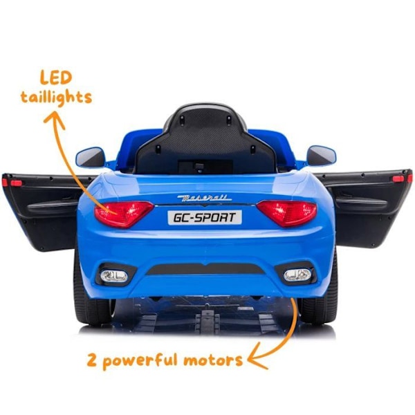 Elbil Barn 12V - Maserati GranCabrio - 1 till 5 år - Blå