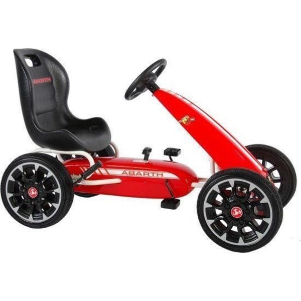 Fiat Abarth pedalkart - Röd - För barn - Racerbilslook