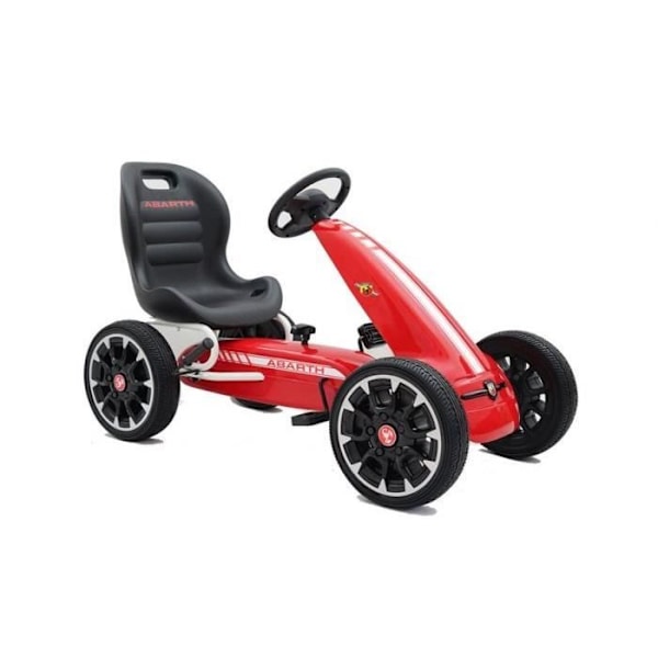 Go Kart med Pedaler Abarth - för Barn - 3 till 7 år - EVA-hjul - Röd Röd