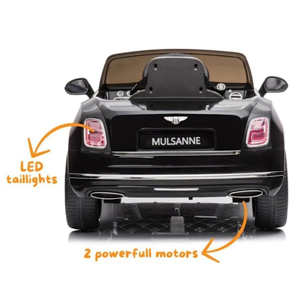 Barnbil Elbilar - Bentley Mulsanne - 12V - 3 till 6 år - Svart Svart