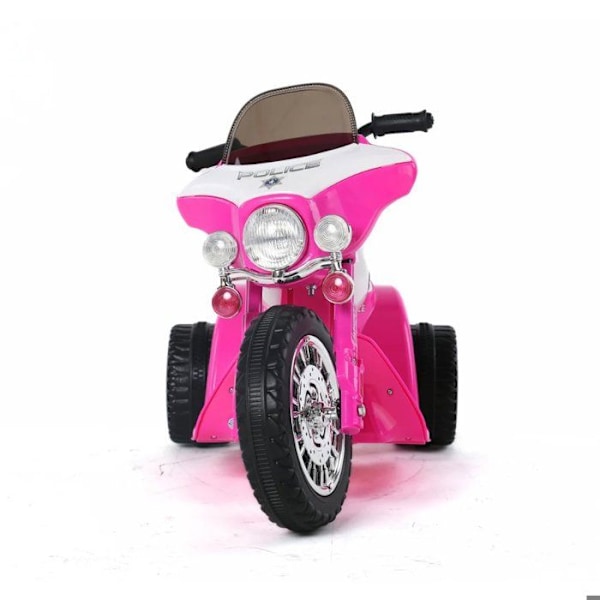 Poliscykel Barn - Chopper 6V - 1 till 3 år - Rosa Rosa