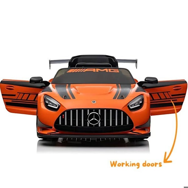 Barnbil 12V - Mercedes AMG GT3 - 1 till 6 år - Orange