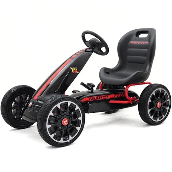 Go Kart med Pedal Abarth - för Barn - 3 till 7 år - EVA Hjul - Svart Svart